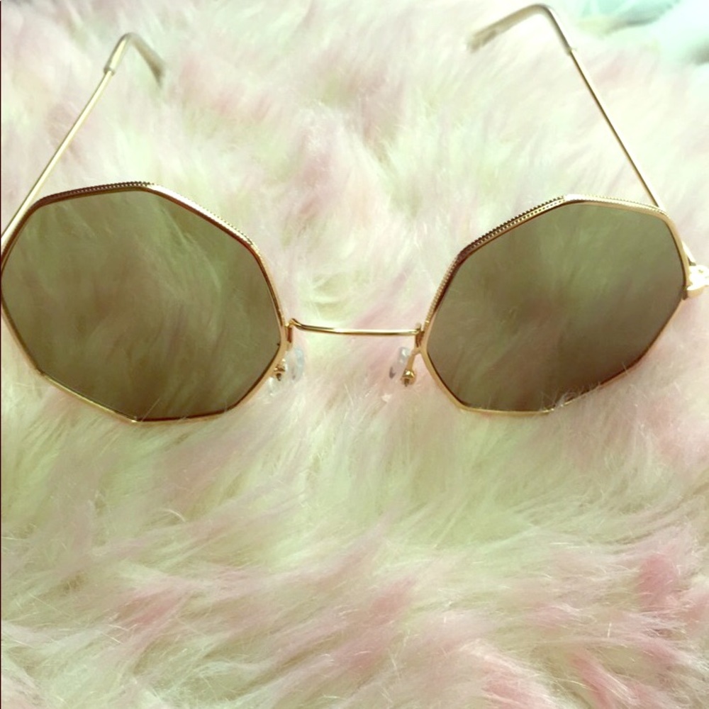 Octagon Olive Green Sunglasses
